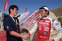 Команда Land Cruiser Toyota Auto Body на пьедестале почета в финале ралли «Дакар 2014»!